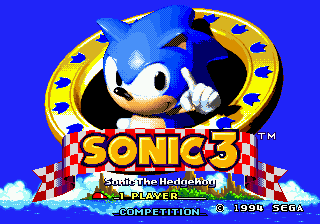 Sonic the Hedgehog 3 Title Screen